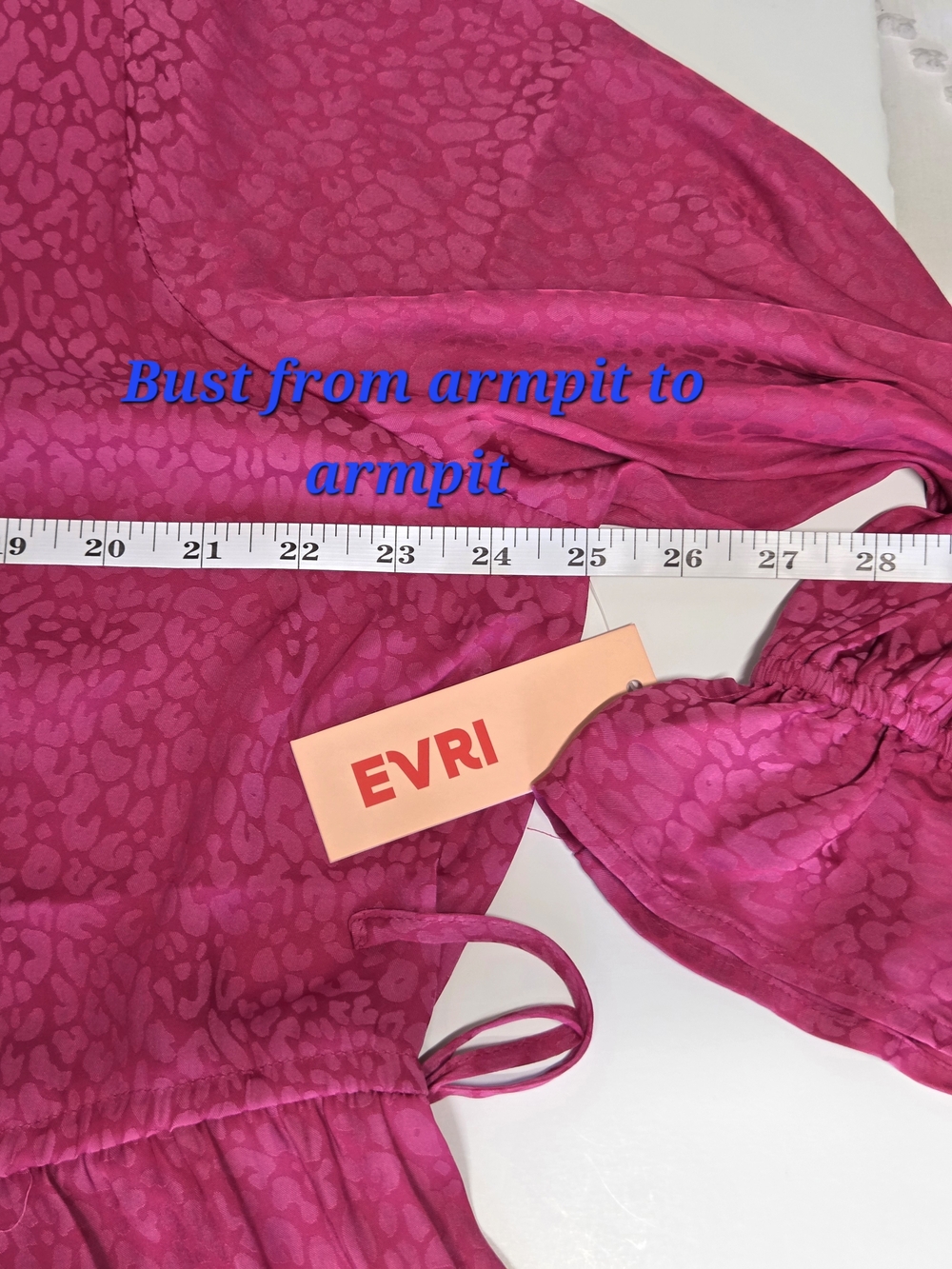 EVRI Raspberry V-Neck Peplum Tunic - Picture 8 of 12